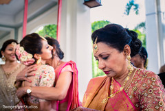 Indian bride with family. Indian bride with family.