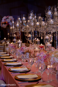 Unique Indian wedding reception table centerpiece. Unique Indian wedding reception table centerpiece.