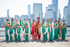 Amazing Indian couple posing with groomsmen and bridesmaids. Amazing Indian couple posing with groomsmen and bridesmaids.