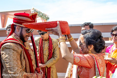 Indian groom at pre-wedding ritual. Indian groom at pre-wedding ritual.