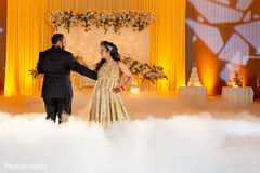 Dreamy Indian couple's reception dance. Dreamy Indian couple's reception dance.
