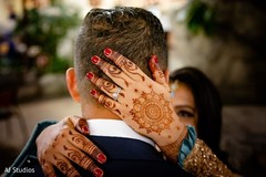 Indian bride showing her mehndi. Indian bride showing her mehndi.