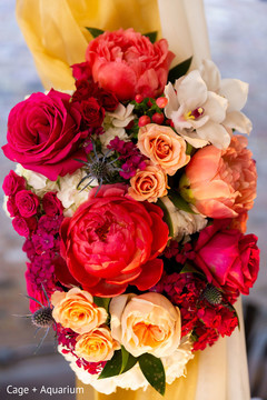 Closeup capture of Indian wedding mandap flowers decoration. Closeup capture of Indian wedding mandap flowers decoration.