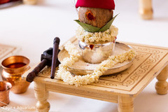 Indian wedding garland, coconut and ritual items capture. Indian wedding garland, coconut and ritual items capture.