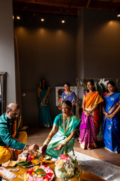 Indian bride making her pre-wedding rituals. Indian bride making her pre-wedding rituals.