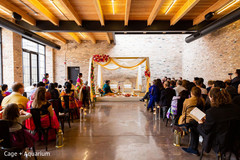 Elegant Indian wedding ceremony venue setup. Elegant Indian wedding ceremony venue setup.