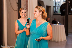 Beautiful bridesmaids giving a word at the reception. Beautiful bridesmaids giving a word at the reception.