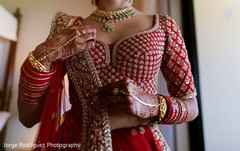 Indian bride wearing the gorgeous lengha. Indian bride wearing the gorgeous lengha.