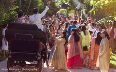 Guests during baraat. Guests during baraat.