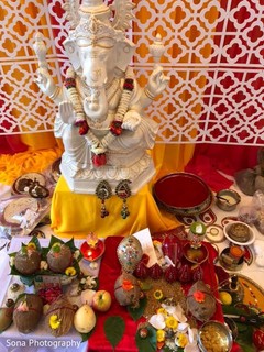 Amazing Indian pre-wedding altar. Amazing Indian pre-wedding altar.