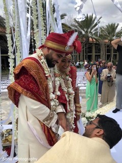 India bride and groom at mandap capture. India bride and groom at mandap capture.