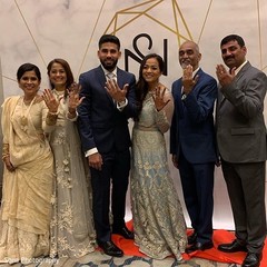 Indian couple with parents photography. Indian couple with parents photography.
