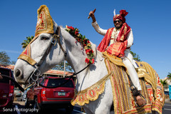 Elegant Indian groom riding baraat white horse Elegant Indian groom riding baraat white horse