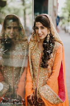 Lovely Indian bride at photo shoot. Lovely Indian bride at photo shoot.