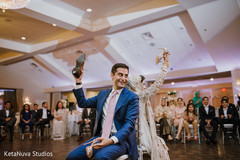 Having fun with some wedding games. Having fun with some wedding games.