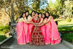 Colorful Maharani and her bridesmaids. Colorful Maharani and her bridesmaids.