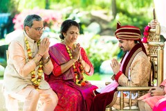 Meditation with Indian groom and his parents. Meditation with Indian groom and his parents.