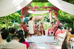 Gorgeous altar for the Indian wedding ceremony. Gorgeous altar for the Indian wedding ceremony.