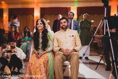 Happy Indian couple at Sangeet celebration. Happy Indian couple at Sangeet celebration.