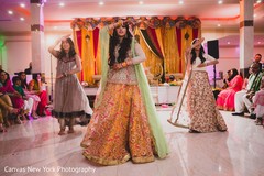 Maharani and bridesmaids Sangeet dance. Maharani and bridesmaids Sangeet dance.
