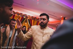 Indian groom dancing at sangeet. Indian groom dancing at sangeet.