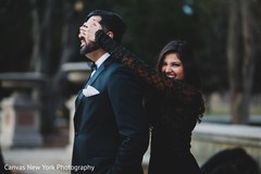 Indian bride surprising the groom. Indian bride surprising the groom.