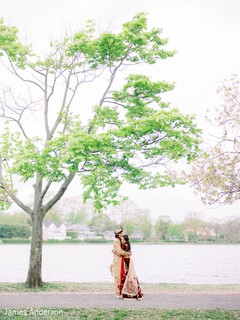 Heartwarming Indian bride and groom's first look. Heartwarming Indian bride and groom's first look.