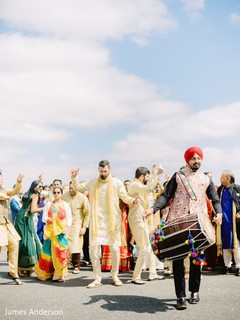 Baraats procession dhol player capture. Baraats procession dhol player capture.