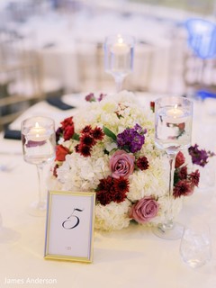 Marvelous Indian wedding flowers and table number decoration. Marvelous Indian wedding flowers and table number decoration.