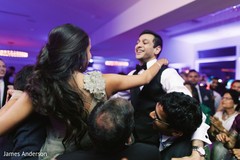 Upbeat Indian wedding reception scene. Upbeat Indian wedding reception scene.