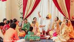 Raja with special guests. Raja with special guests.