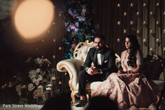 Couple during the reception. Couple during the reception.