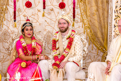 Gorgeous indian couple at their wedding stage Gorgeous indian couple at their wedding stage