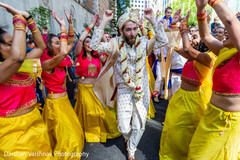 Joyful indian wedding baraat procession. Joyful indian wedding baraat procession.