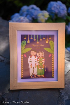 Bride and groom's art card. Bride and groom's art card.