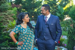 Indian bride and groom looking at each other. Indian bride and groom looking at each other.