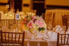 Floral arrangement details of the reception. Floral arrangement details of the reception.