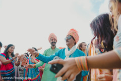Indian wedding guests during baraat. Indian wedding guests during baraat.