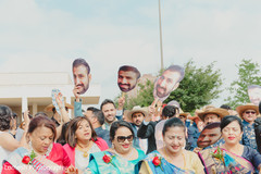 Guests during the celebrations. Guests during the celebrations.