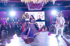 Indian bride and groom on the dance floor. Indian bride and groom on the dance floor.