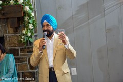 Indian relative giving out a speech. Indian relative giving out a speech.