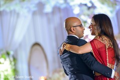 Cheerful indian wedding reception dance. Cheerful indian wedding reception dance.