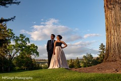 Indian bride and groom outside. Indian bride and groom outside.