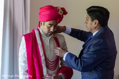 Indian groom with special guest. Indian groom with special guest.