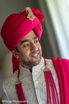 Indian groom getting ready for the bash. Indian groom getting ready for the bash.