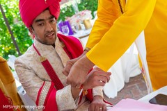 Raja during the rituals. Raja during the rituals.