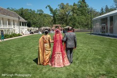The bride making her way to the aisle. The bride making her way to the aisle.