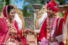 Indian bride and groom during the rituals. Indian bride and groom during the rituals.