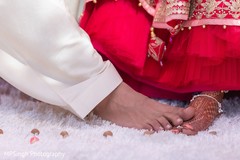 Indian bride and groom during the nuptials. Indian bride and groom during the nuptials.