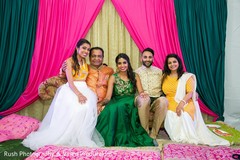 Indian couple posing with relatives. Indian couple posing with relatives.